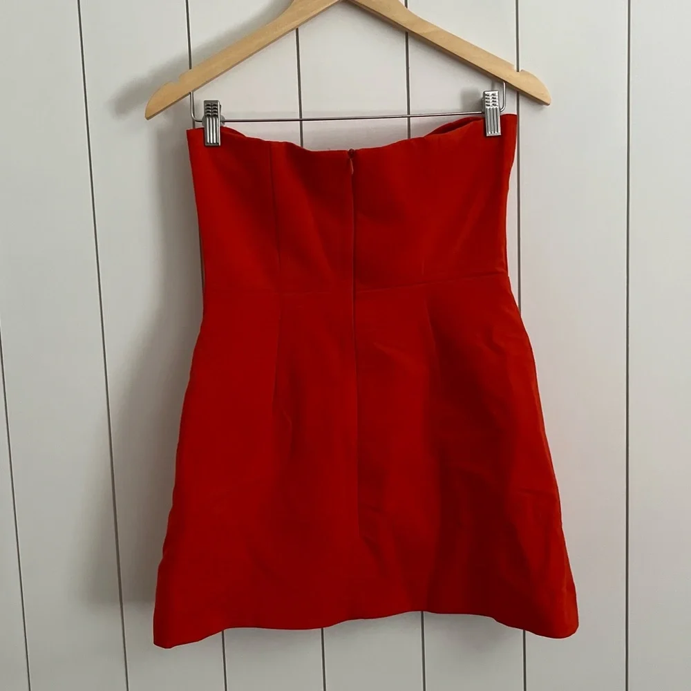 Zara Red Strapless Mini Dress - Picture 9 of 9